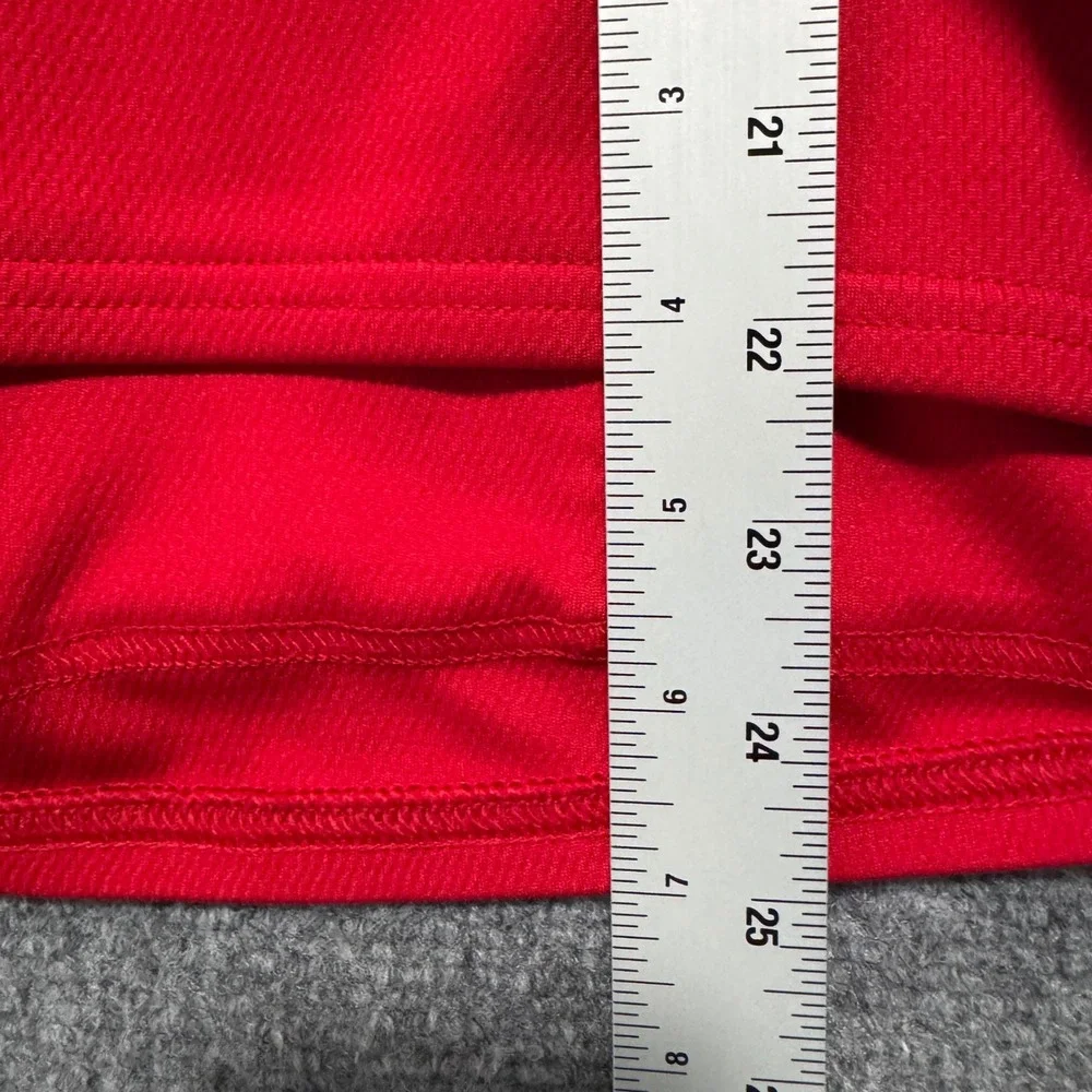 Protective Cycling Jersey Mens Medium Red White 1/2 Zip Short Sleeve Compression - Picture 7 of 8
